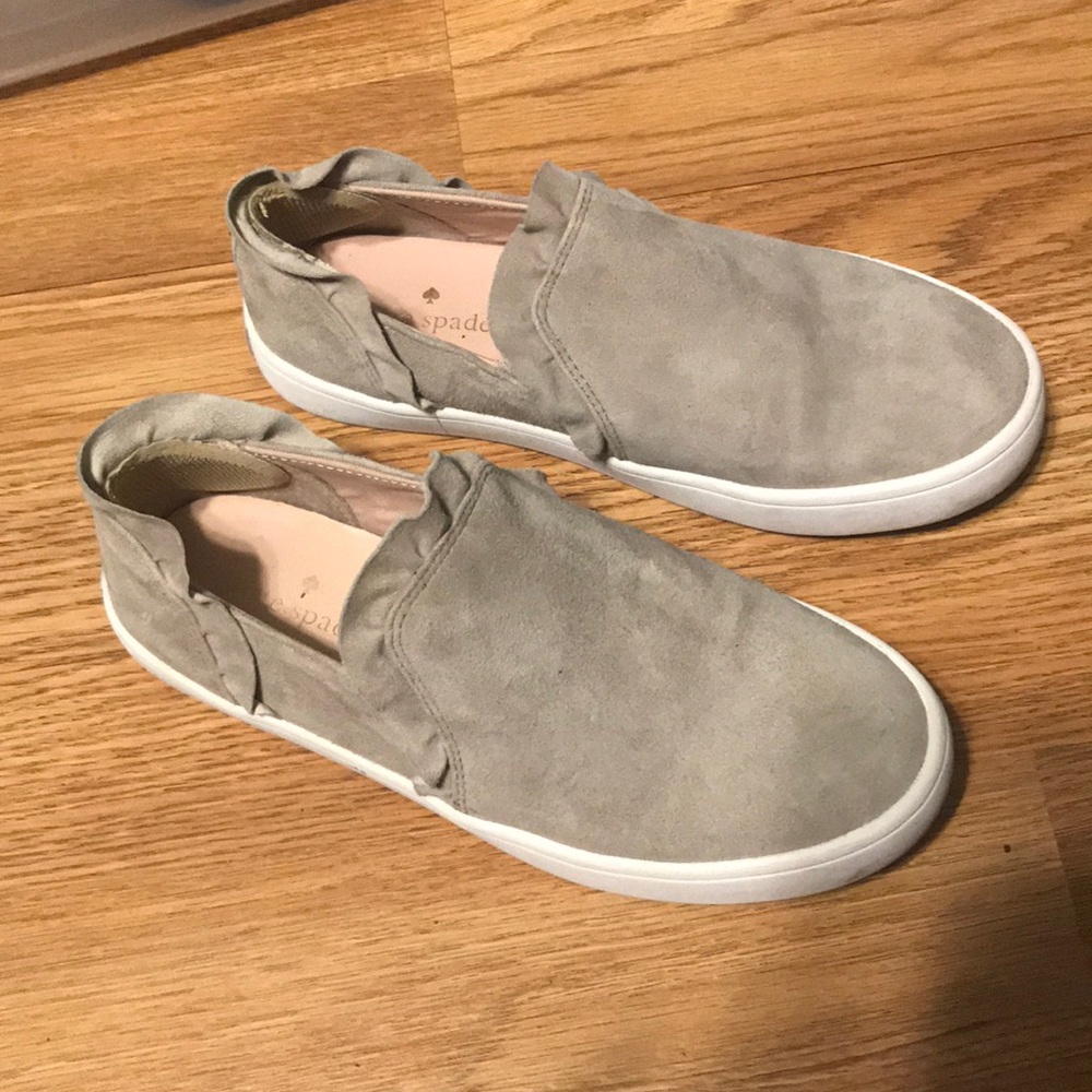 Kate Spade Suede Gray Sneakers